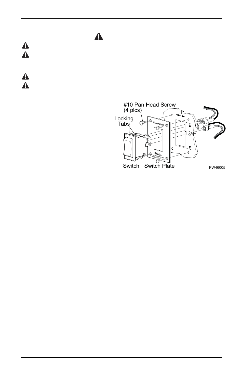 Warnings | Powerwinch Sport Fish 450 User Manual | Page 8 / 16