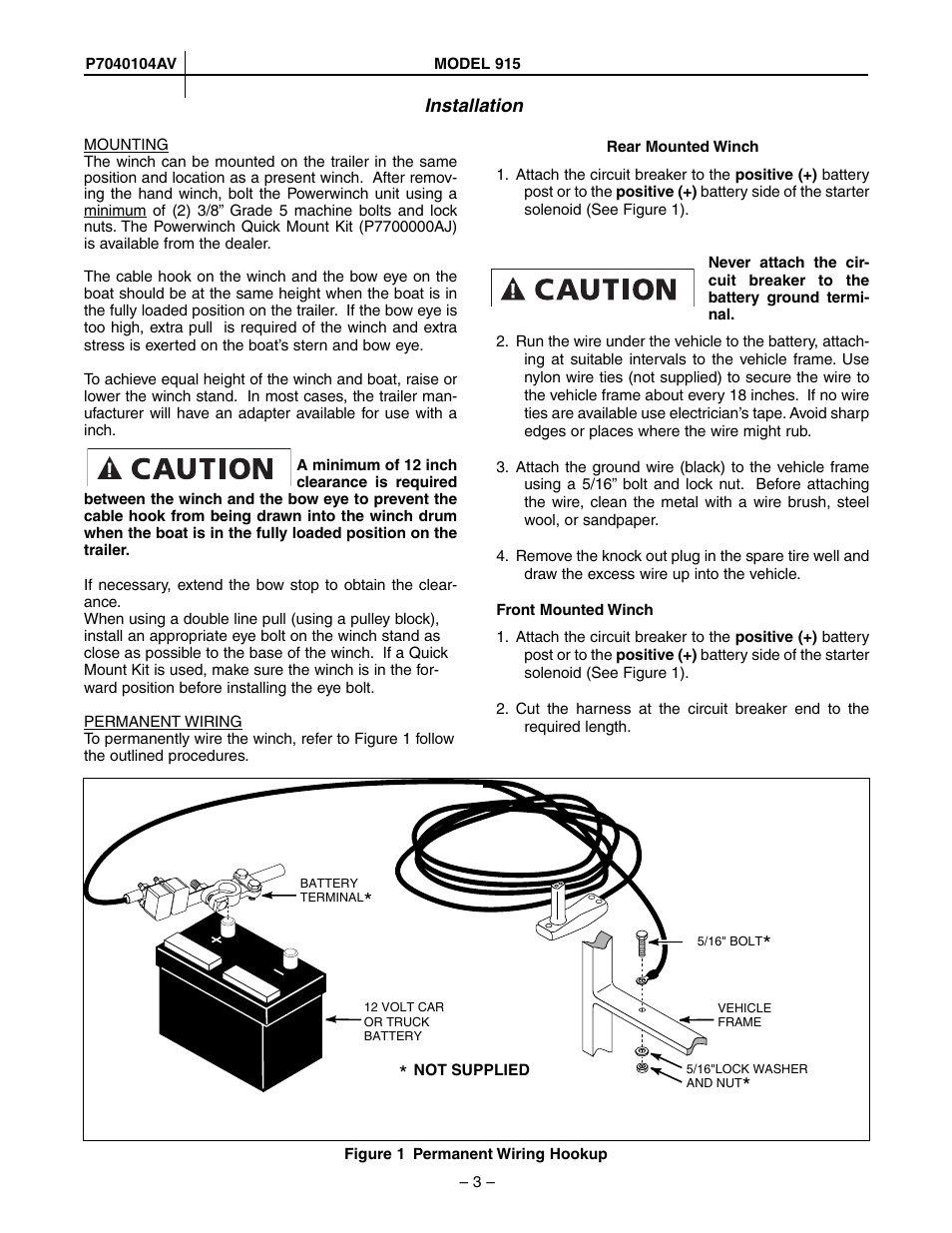 Powerwinch 915 User Manual | Page 3 / 8