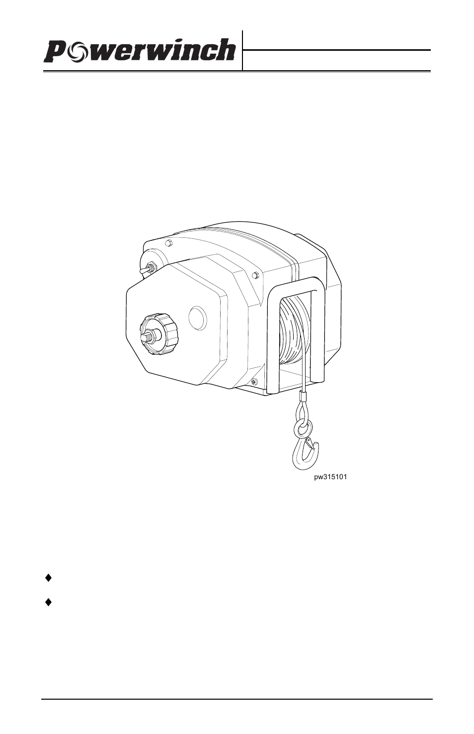 Powerwinch 315 User Manual | 14 pages
