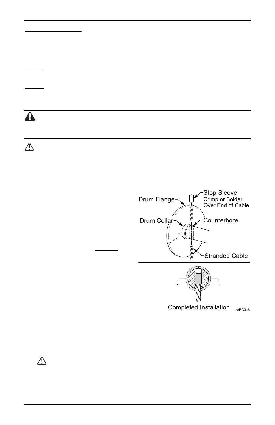 Warning, Caution | Powerwinch 912 User Manual | Page 10 / 15