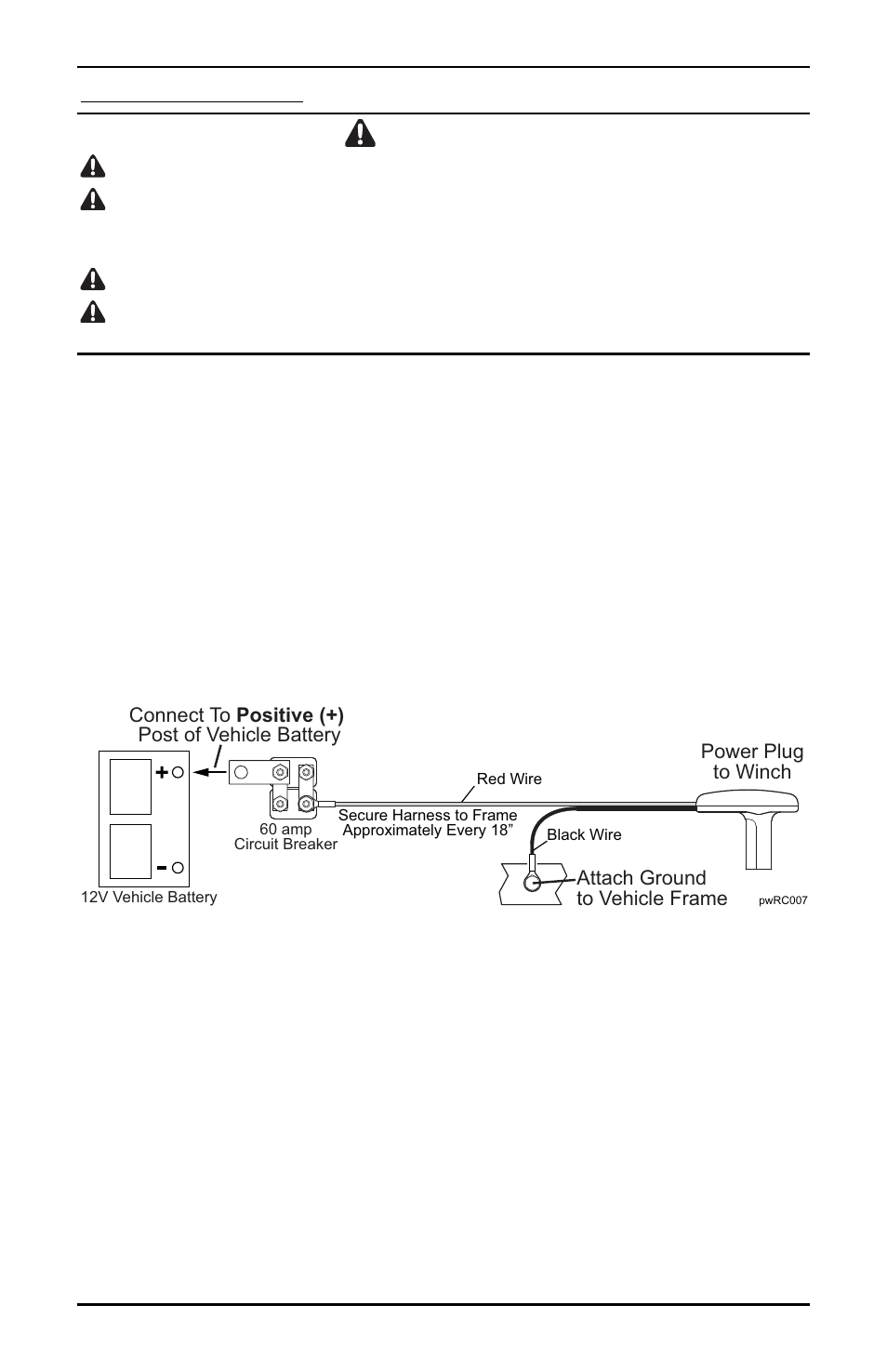 Warnings | Powerwinch 912 User Manual | Page 6 / 15