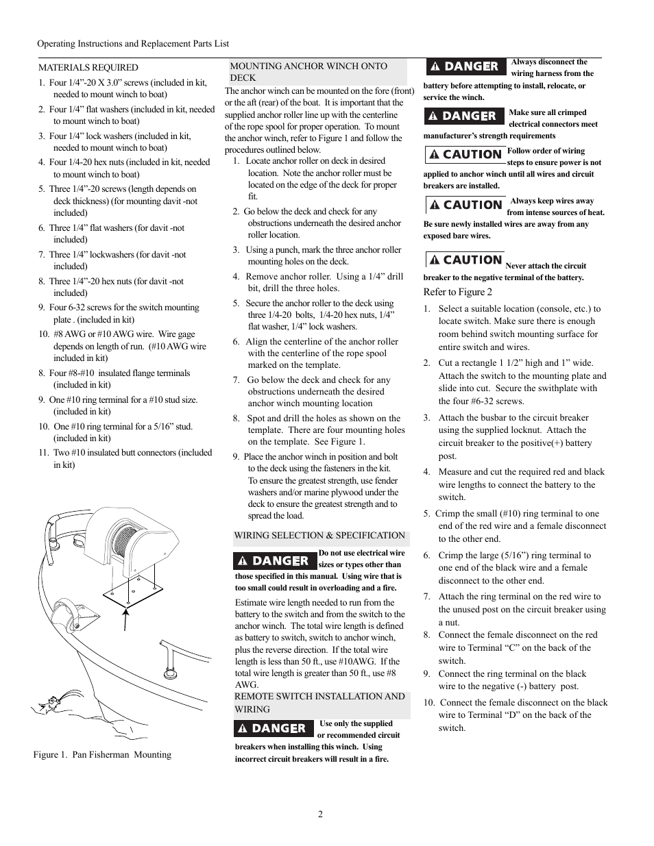 Powerwinch Deck Mate 19 User Manual | Page 2 / 8