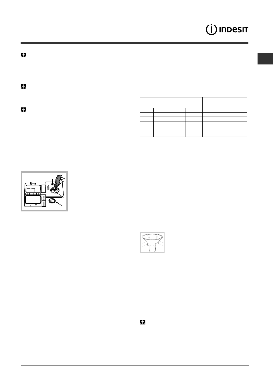 Rinse aid and refined salt, Measuring out the rinse aid, Measuring out the refined salt | Indesit DSG 573 User Manual | Page 21 / 84