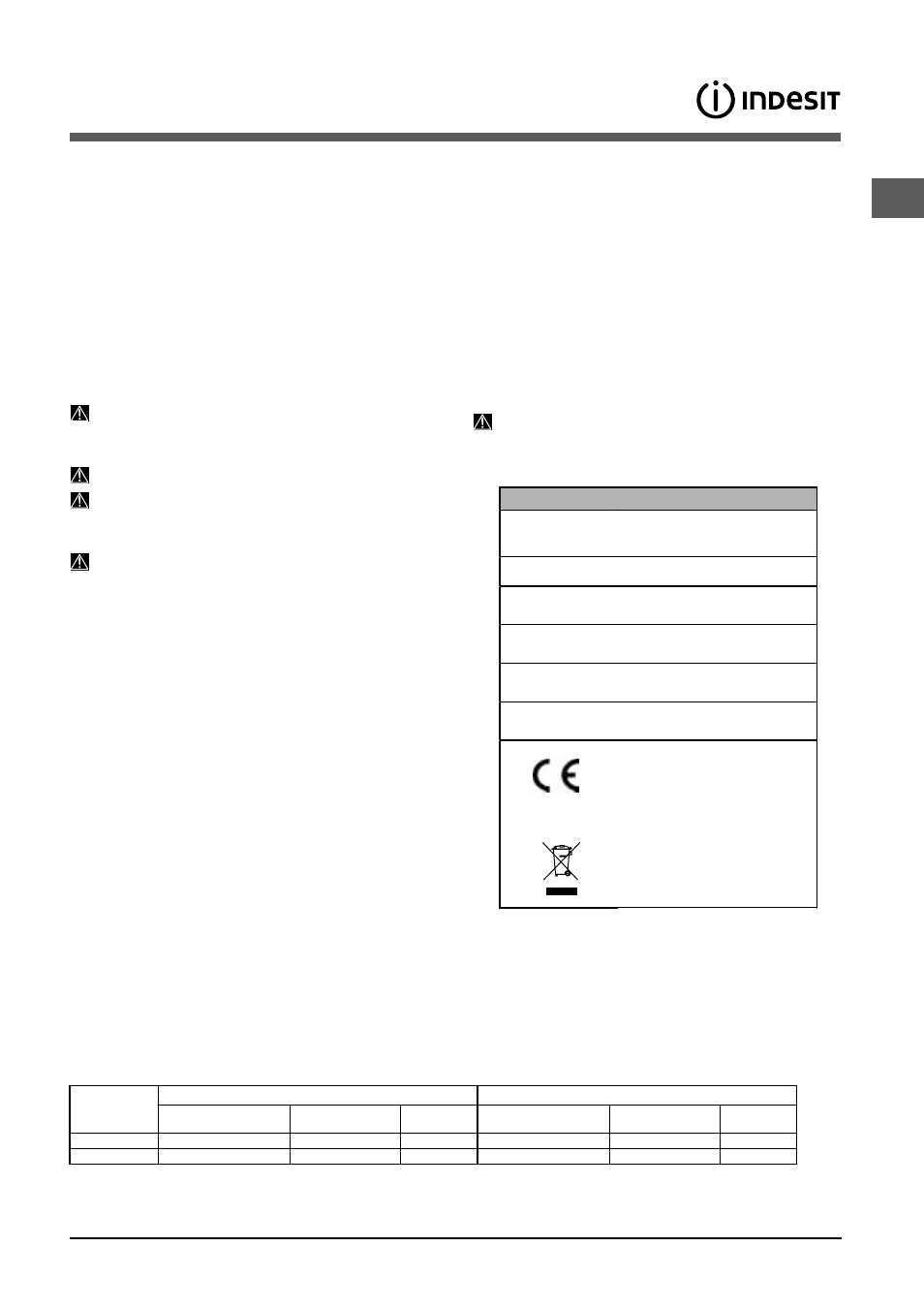 Conseils pour le premier lavage | Indesit DSG 573 User Manual | Page 27 / 84