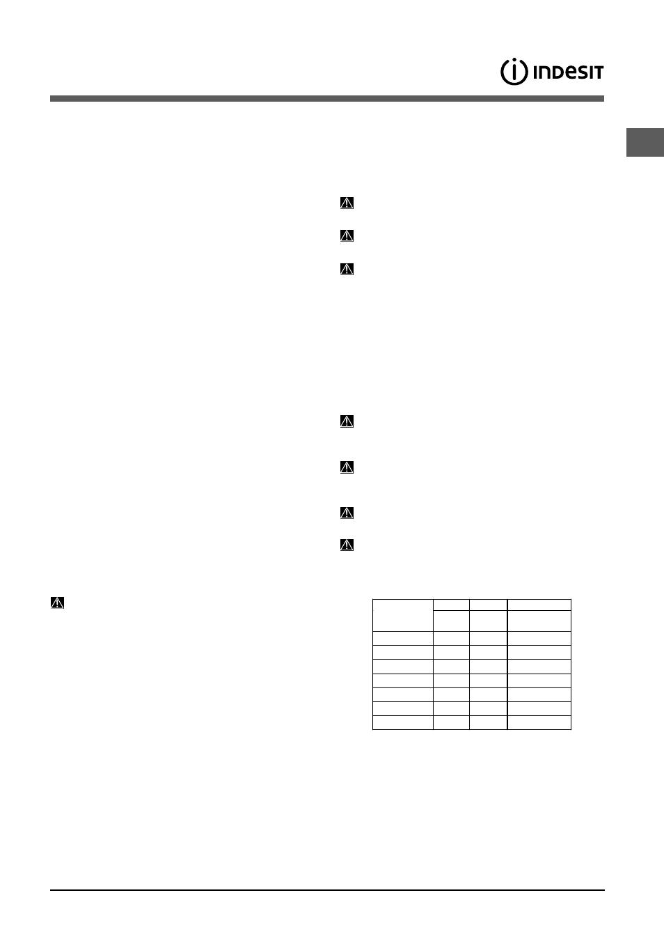 Options de lavage | Indesit DSG 573 User Manual | Page 31 / 84