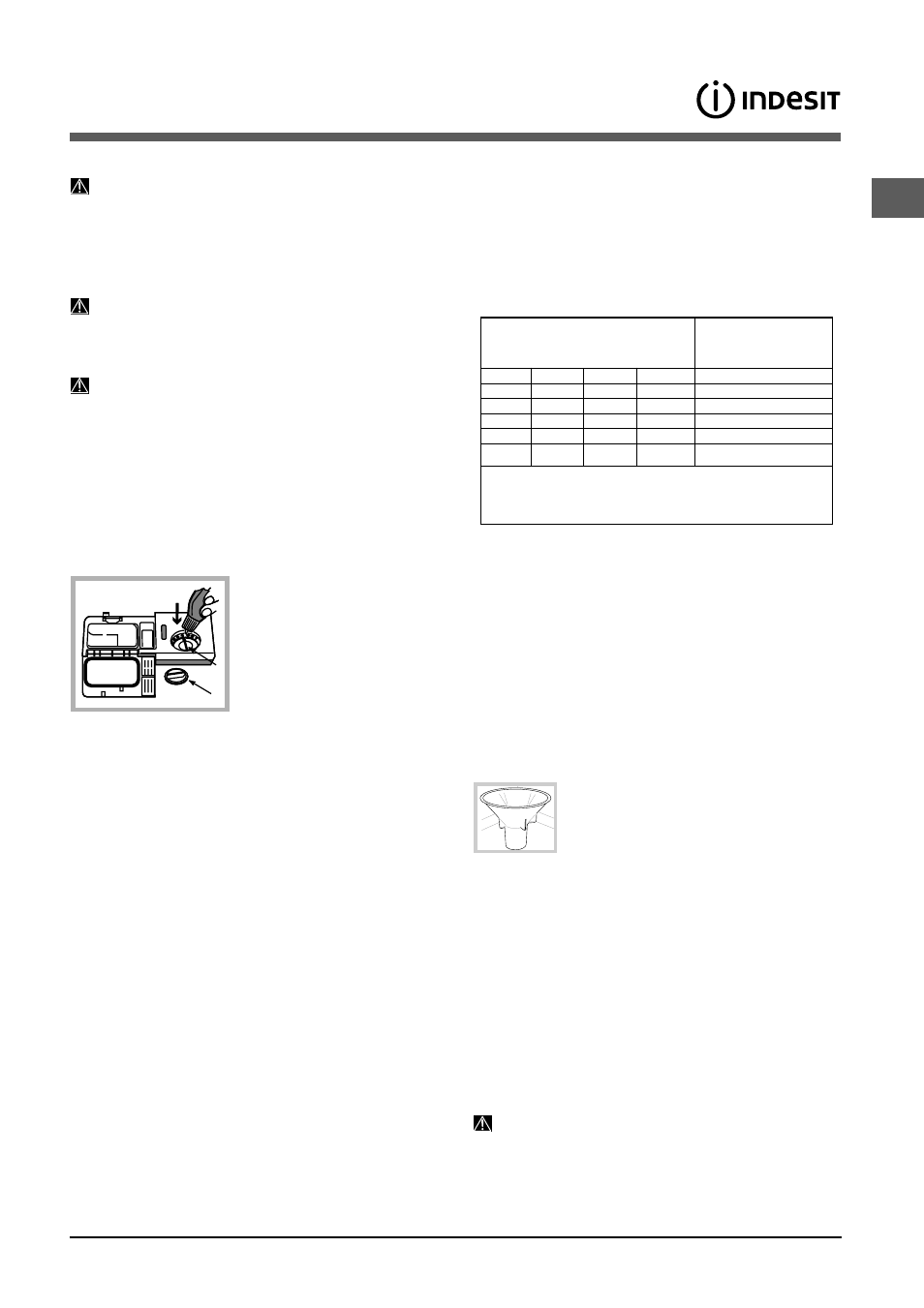 Produit de rinçage et sel régénérant, Charger le produit de rinçage, Charger le sel régénérant | Indesit DSG 573 User Manual | Page 33 / 84