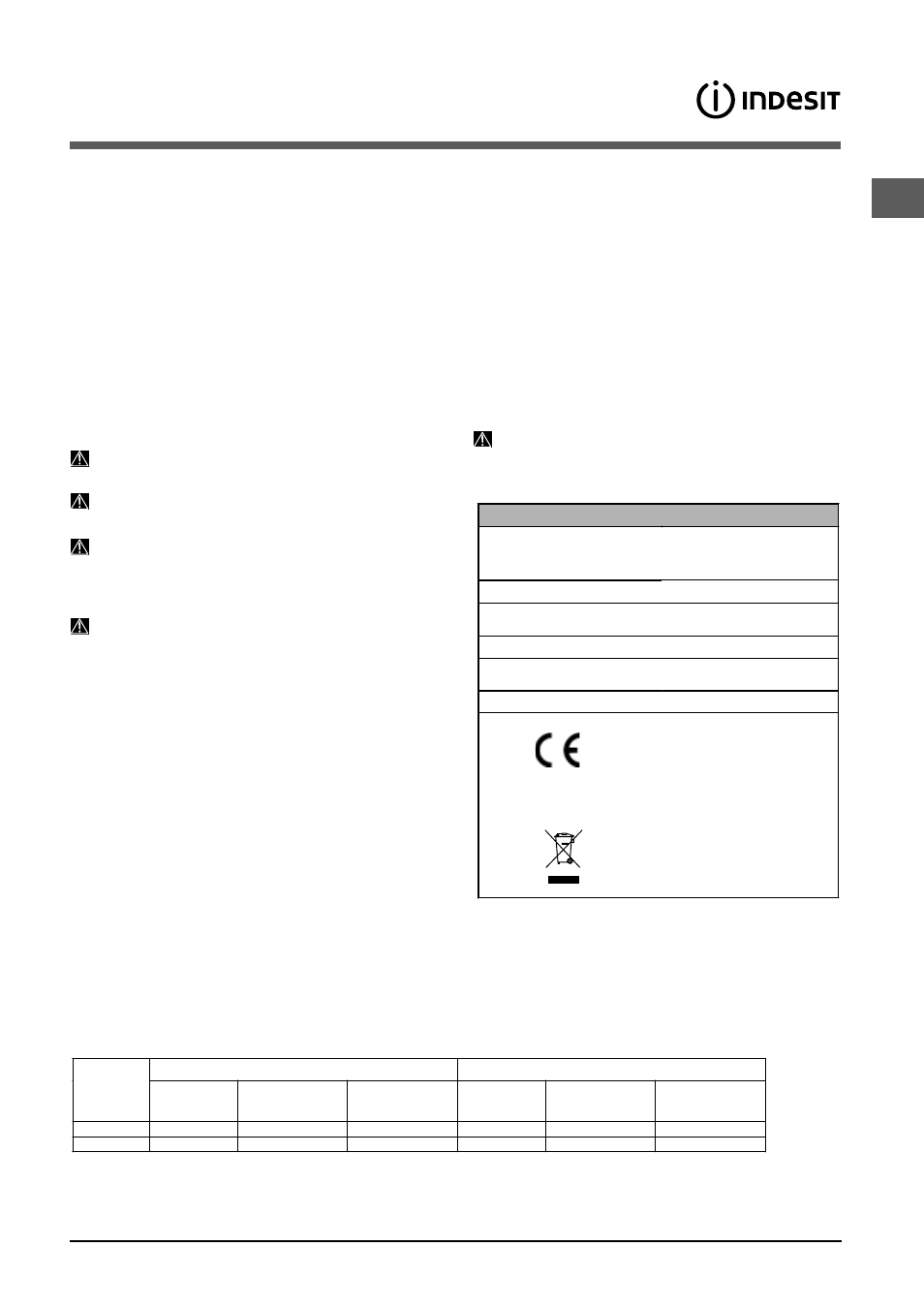 Hinweise zur ersten inbetriebnahme | Indesit DSG 573 User Manual | Page 39 / 84