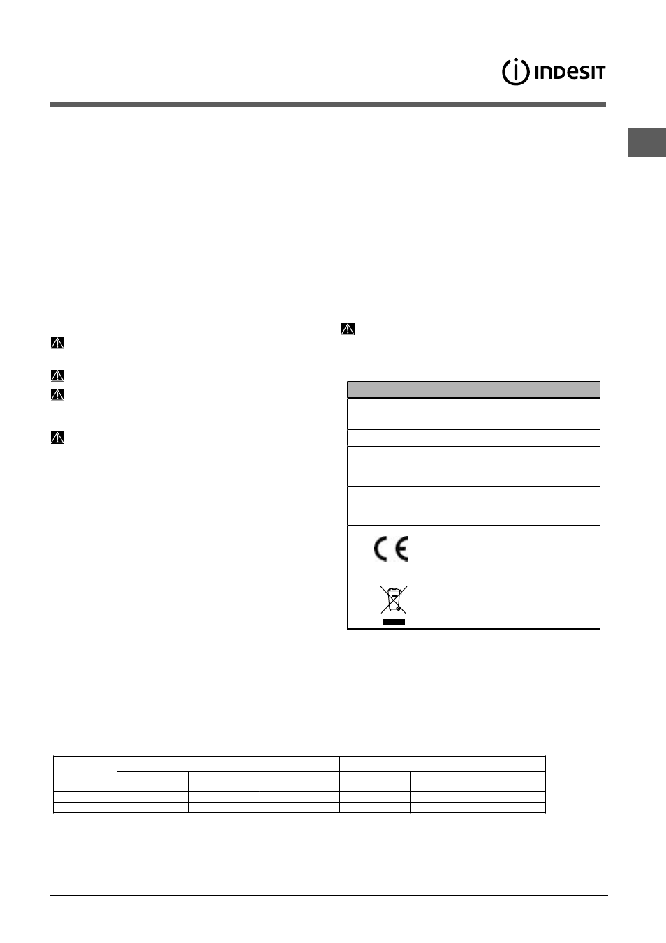 Aanwijzingen voor de eerste afwascyclus | Indesit DSG 573 User Manual | Page 51 / 84