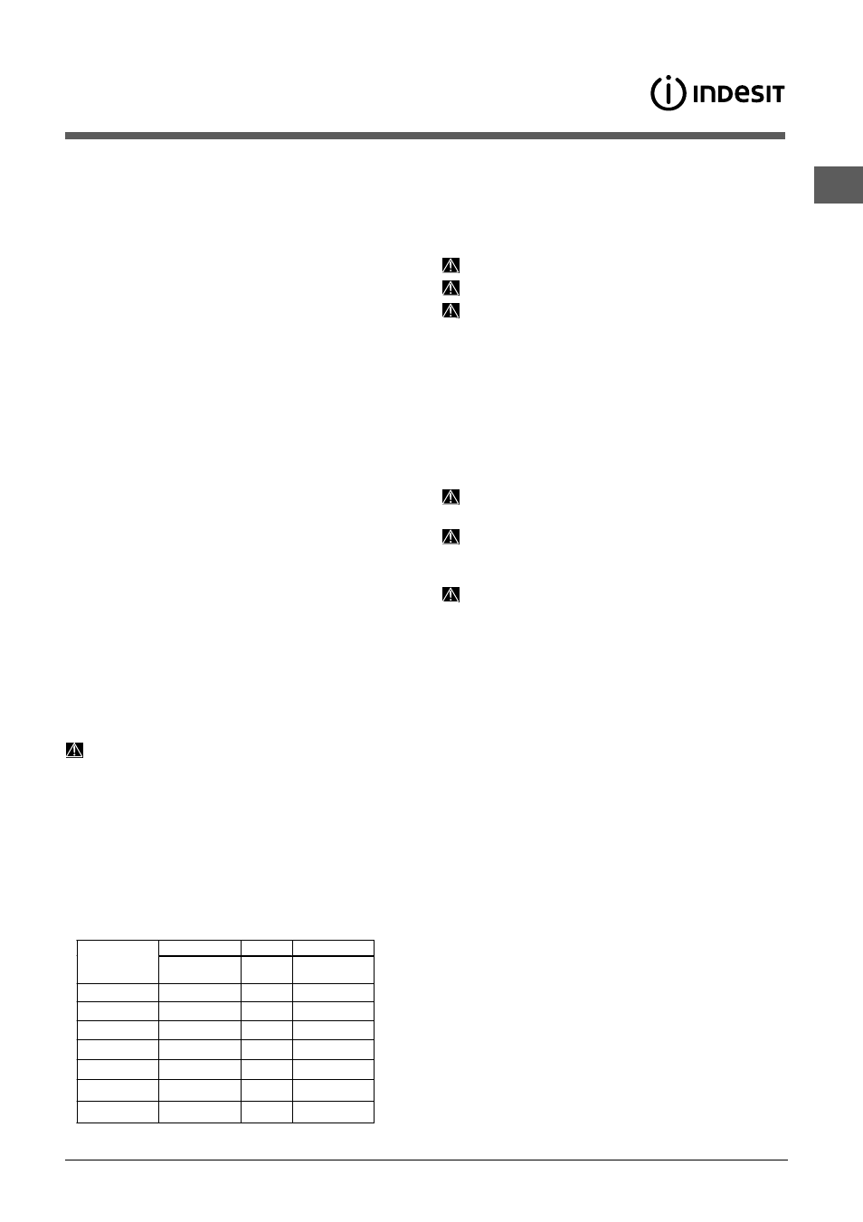 Afwasopties | Indesit DSG 573 User Manual | Page 55 / 84