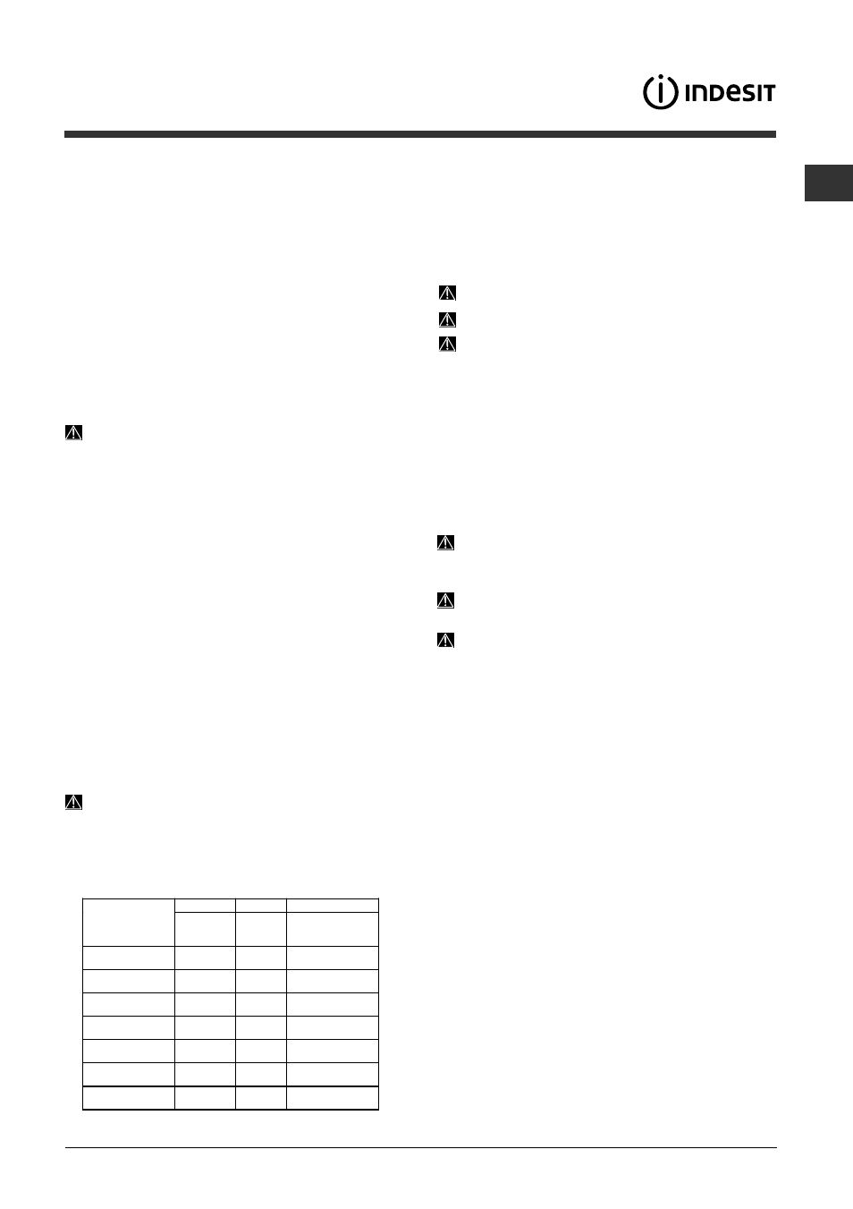 Opzioni di lavaggio, Mezzo carico, Partenza ritardata | Pastiglie multifunzione, Tabs) | Indesit DSG 573 User Manual | Page 7 / 84