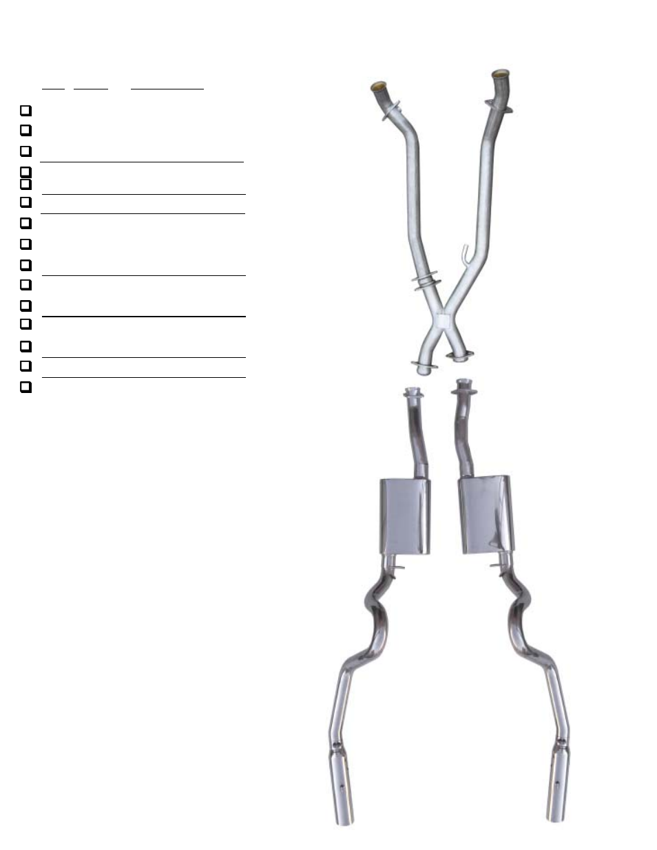 Pypes Performance Exhaust SFM27B User Manual | 2 pages