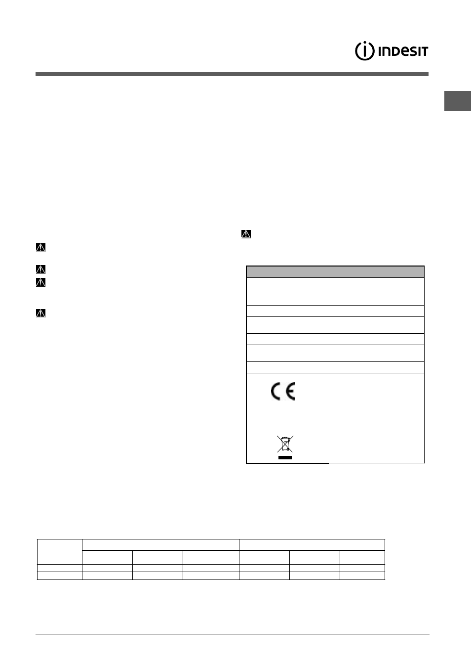 Aanwijzingen voor de eerste afwascyclus | Indesit DIS 16 A User Manual | Page 47 / 80
