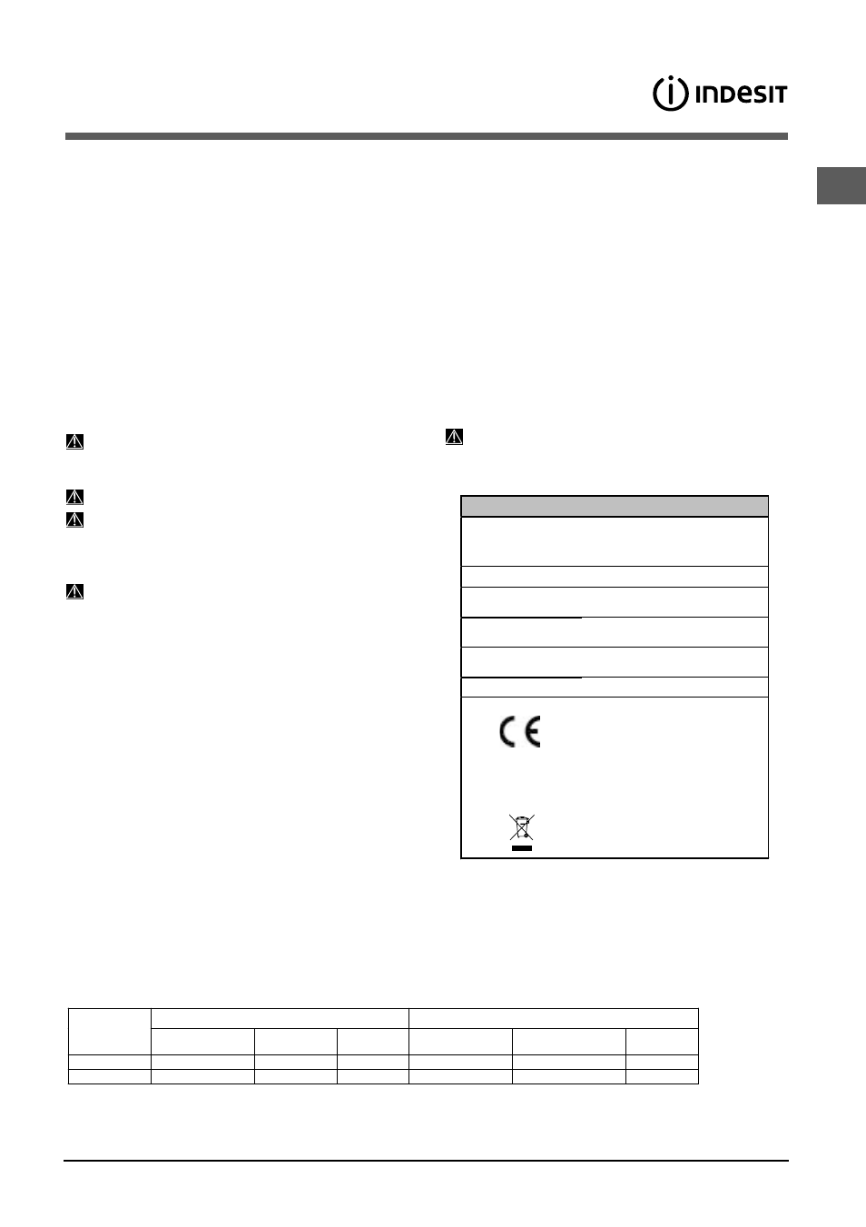 Advertências para a primeira lavagem | Indesit DIS 16 A User Manual | Page 69 / 80