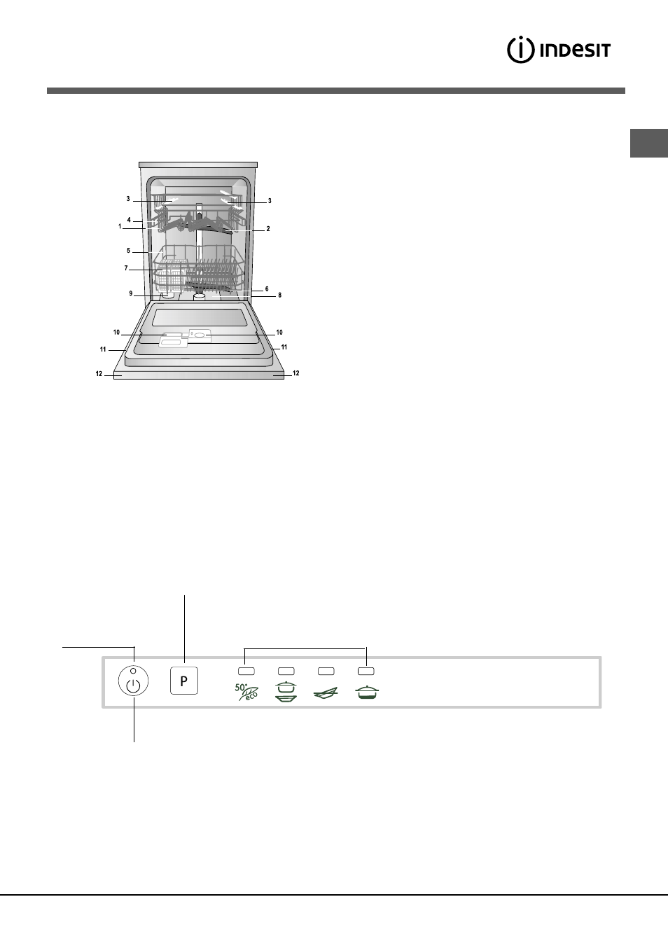 Description of the appliance | Indesit DIF 04 User Manual | Page 15 / 80