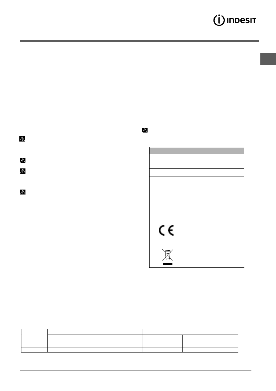 Conseils pour le premier lavage | Indesit DIF 04 User Manual | Page 25 / 80