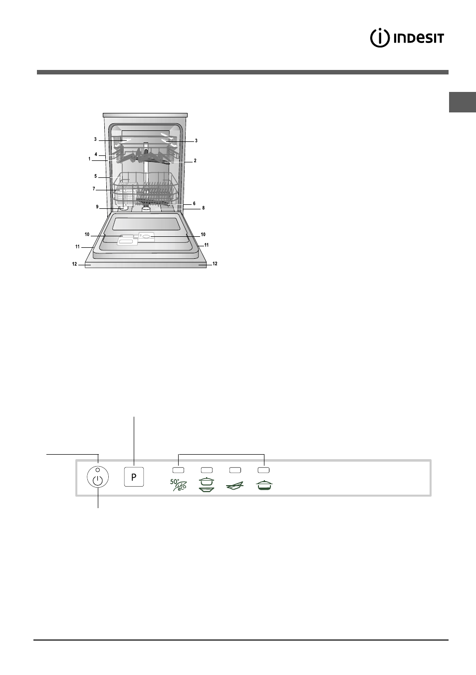 Beschreibung ihres geschirrspülers | Indesit DIF 04 User Manual | Page 37 / 80
