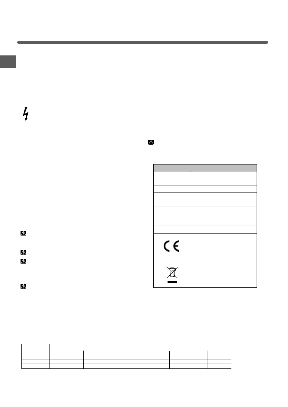 Advertências para a primeira lavagem | Indesit DIF 04 User Manual | Page 58 / 80