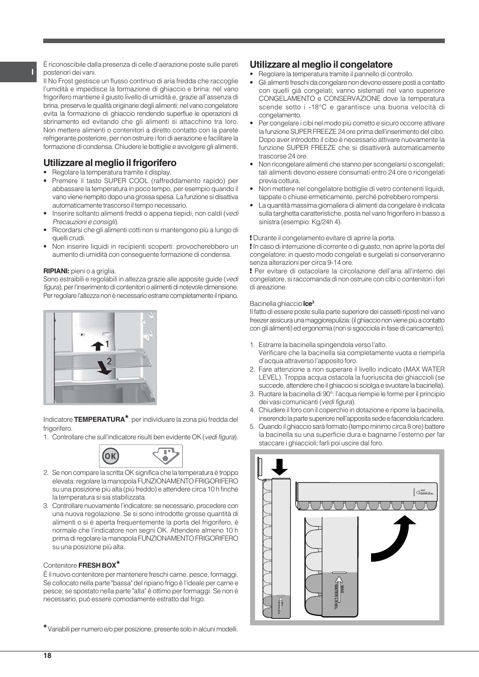 Utilizzare al meglio il frigorifero, Utilizzare al meglio il congelatore | Indesit PBAA 33 F D User Manual | Page 18 / 52