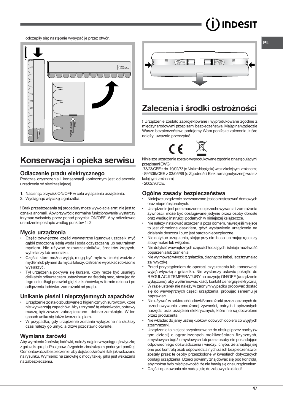 Indesit PBAA 33 F D User Manual | Page 47 / 52