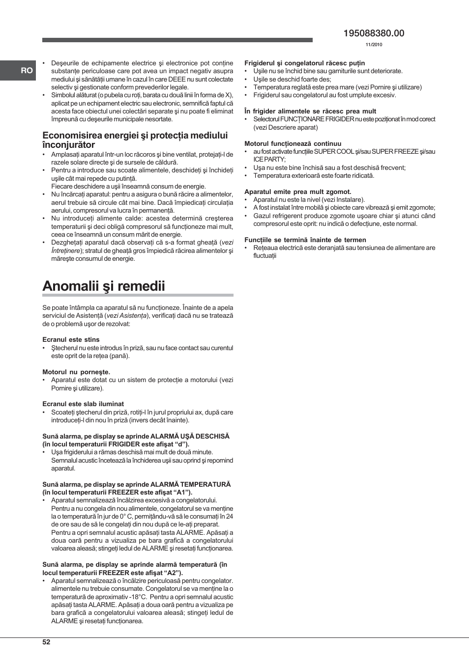 Indesit PBAA 33 F D User Manual | Page 52 / 52