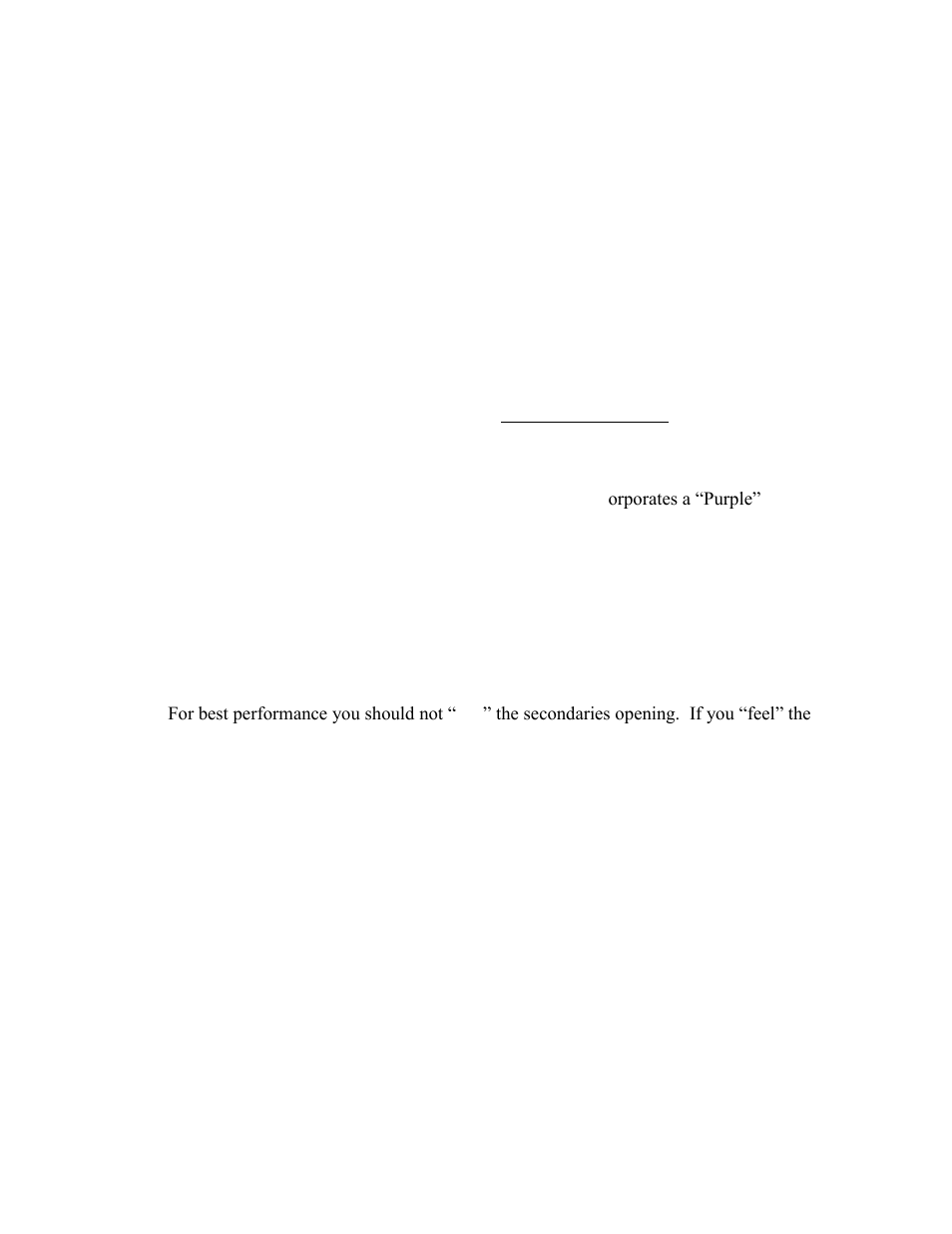 Quick Fuel Technology Quick Set Adjustable Vacuum Secondary Housing User Manual | 1 page