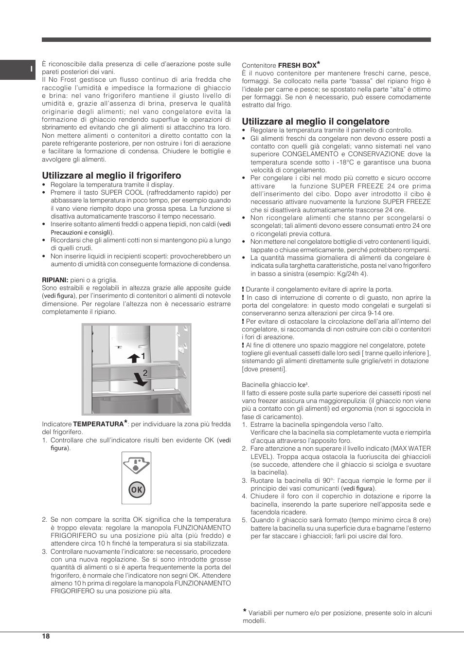 Utilizzare al meglio il frigorifero, Utilizzare al meglio il congelatore | Indesit PBAA 33 F X D User Manual | Page 18 / 52