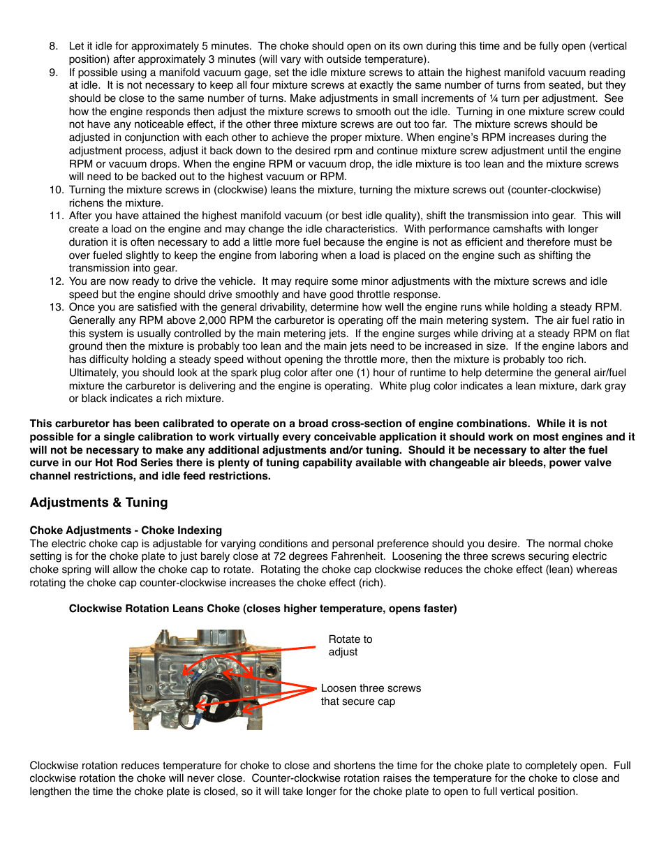 Quick Fuel Technology MARINE SERIES CARBURETORS User Manual | Page 4 / 4