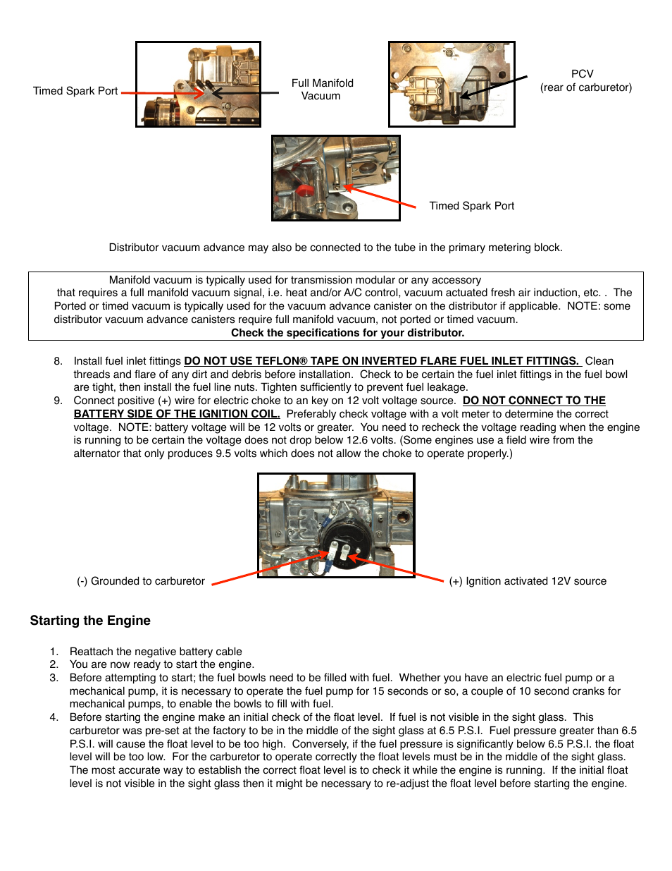 Quick Fuel Technology SUPER STREET SERIES CARBURETORS User Manual | Page 3 / 5