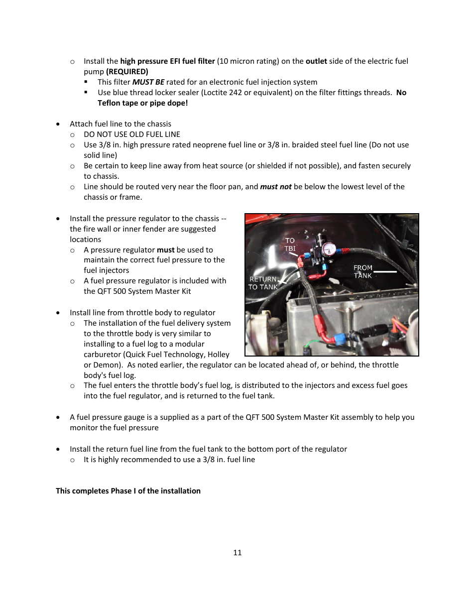 Quick Fuel Technology Qfi Electronic Fuel Injection System User Manual | Page 11 / 31