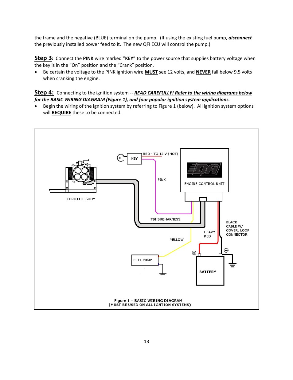 Step 3, Step 4 | Quick Fuel Technology Qfi Electronic Fuel Injection System User Manual | Page 13 / 31