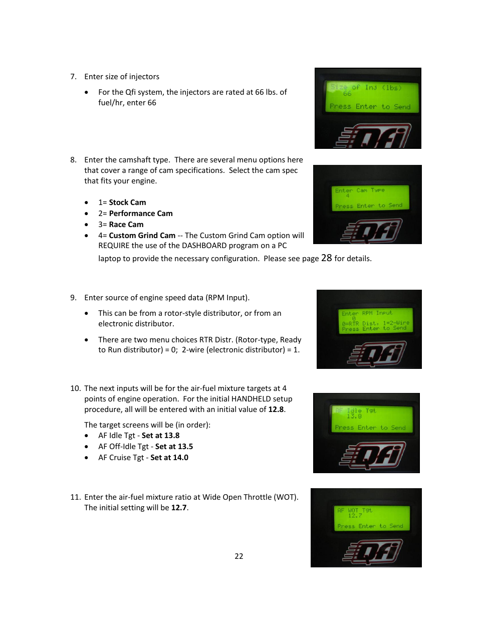 Quick Fuel Technology Qfi Electronic Fuel Injection System User Manual | Page 22 / 31