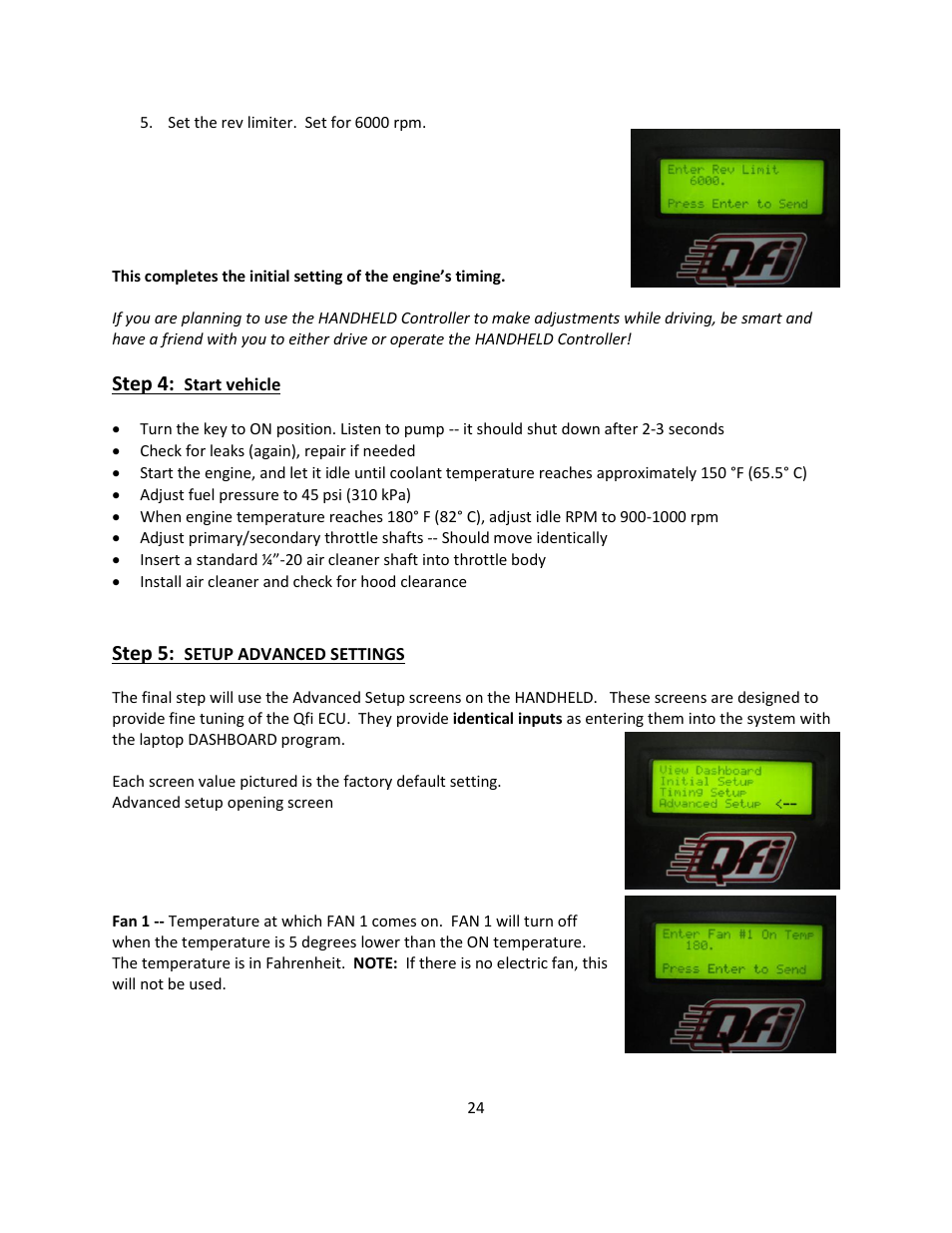 Step 4, Step 5 | Quick Fuel Technology Qfi Electronic Fuel Injection System User Manual | Page 24 / 31