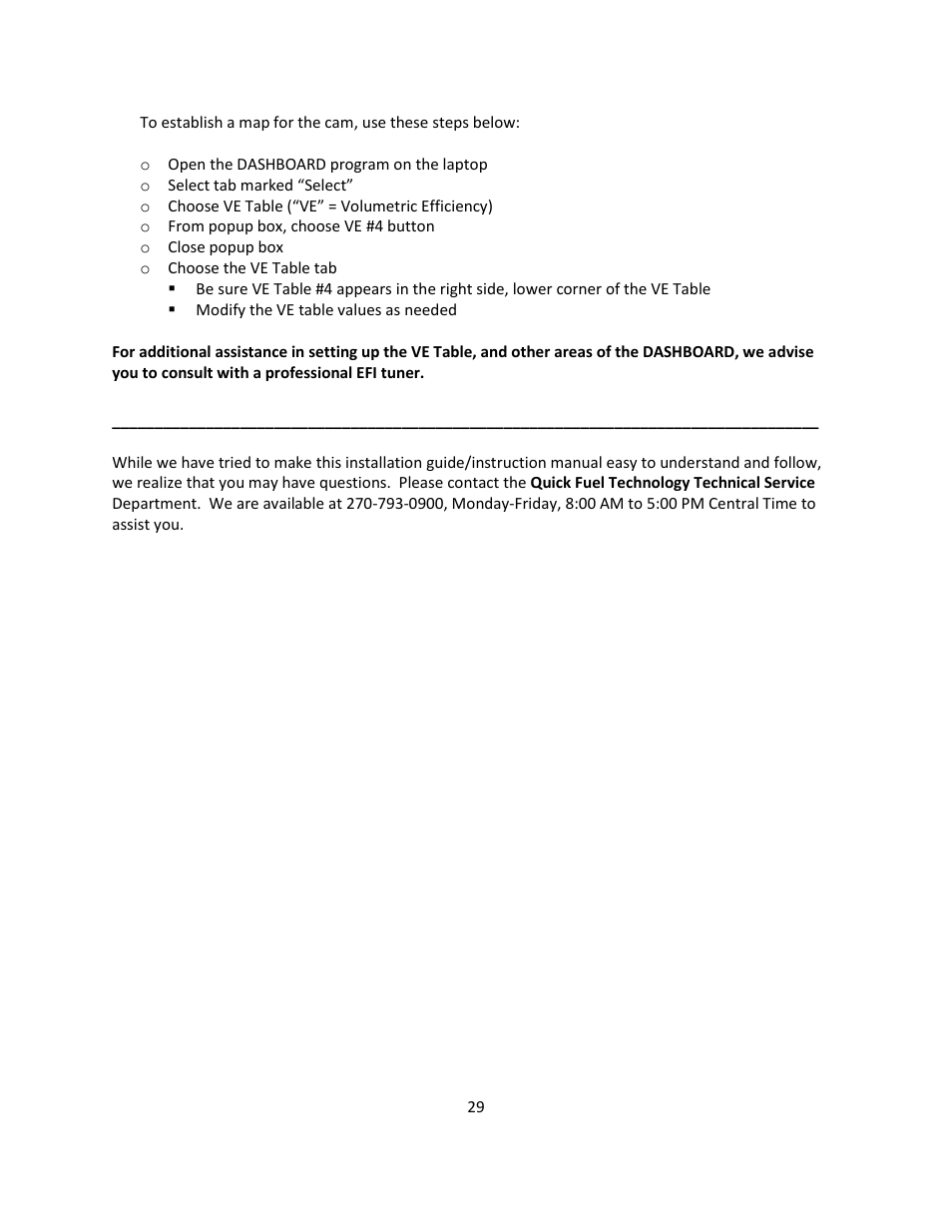 Quick Fuel Technology Qfi Electronic Fuel Injection System User Manual | Page 29 / 31