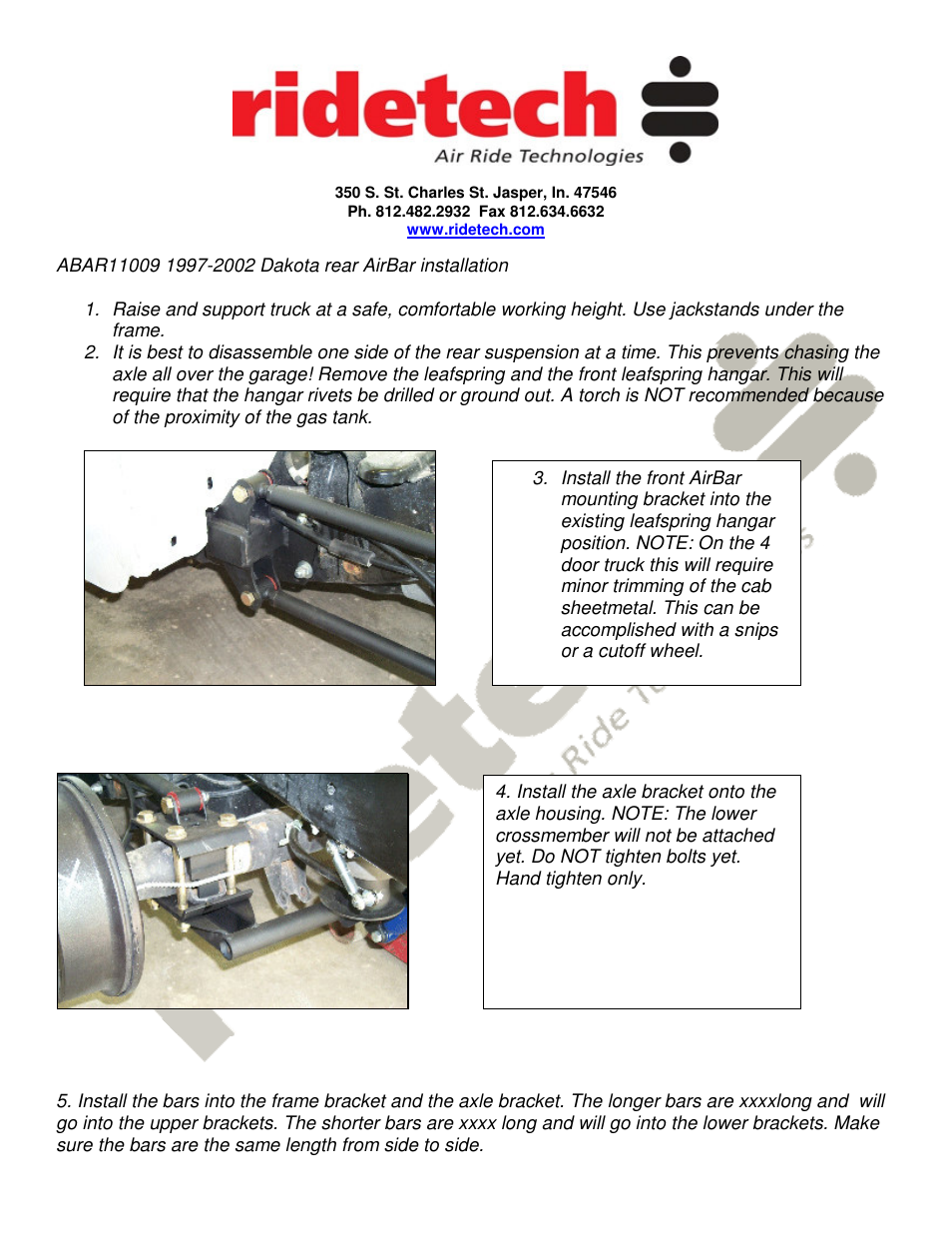 Ridetech 13056799 User Manual | Page 2 / 5