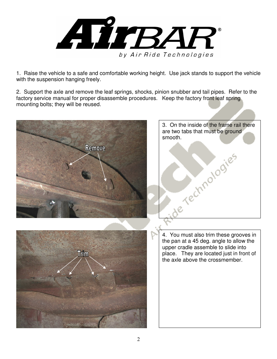Ridetech 12167199 User Manual | Page 2 / 6