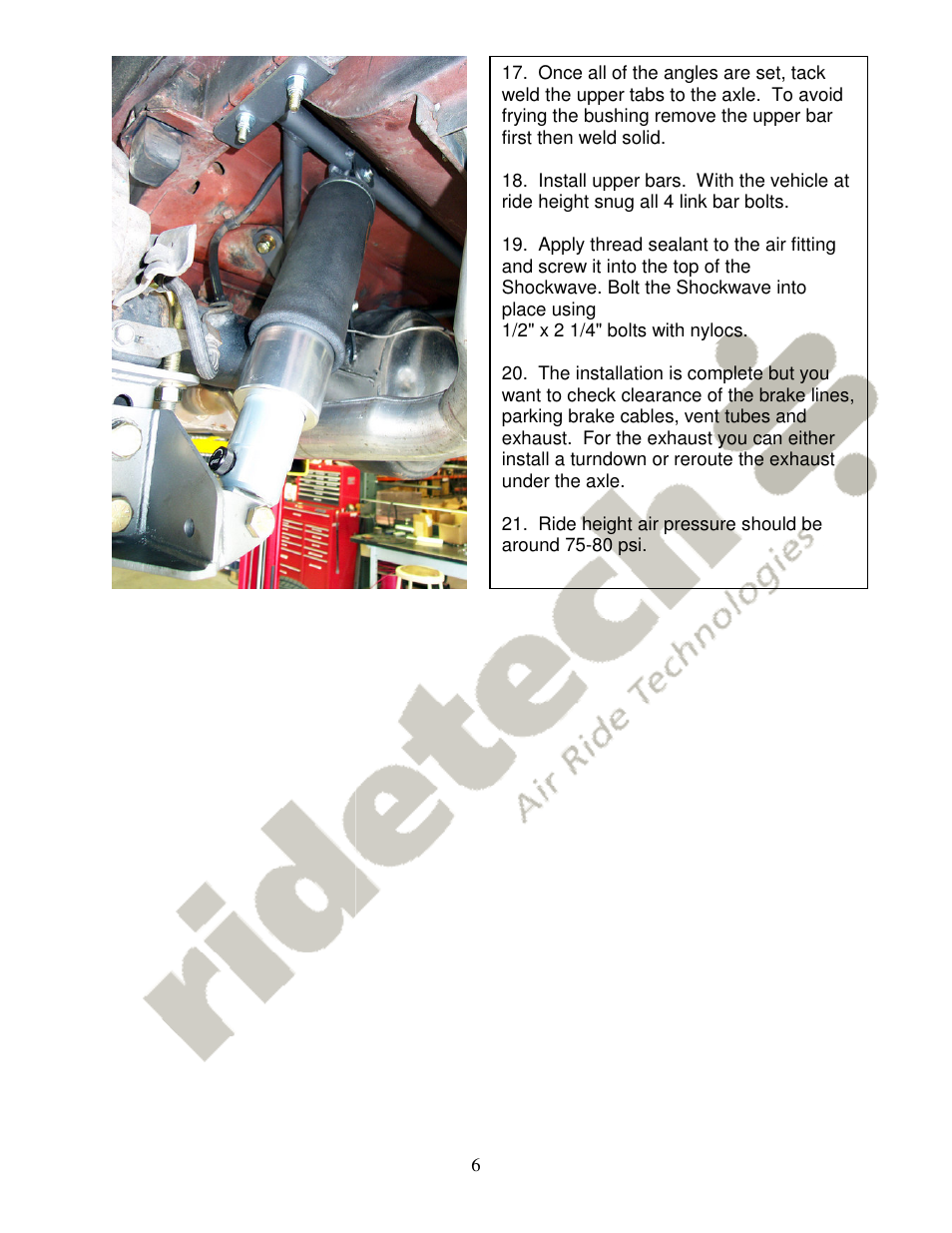 Ridetech 12087199 User Manual | Page 6 / 8