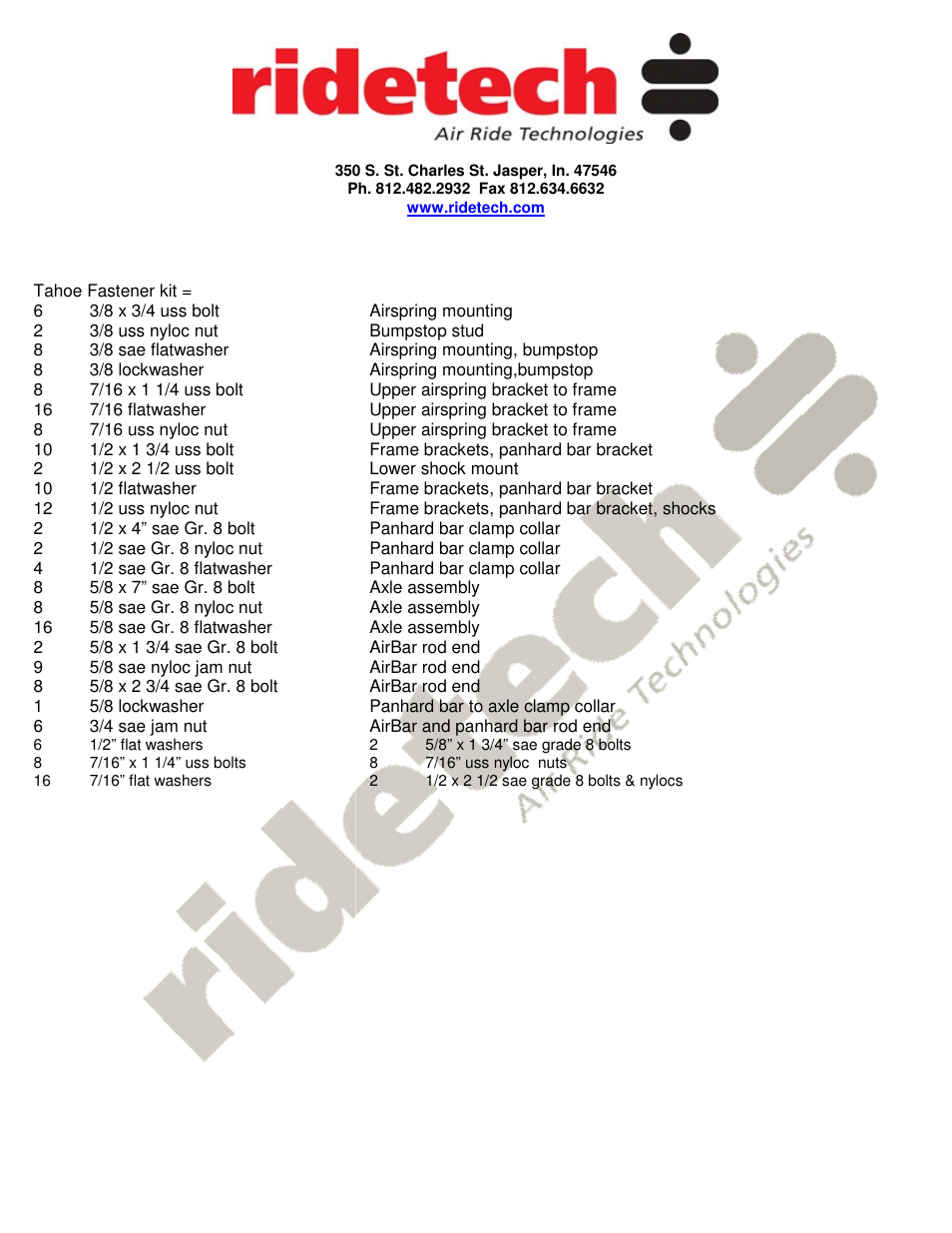 Ridetech 11406799 User Manual | Page 2 / 5