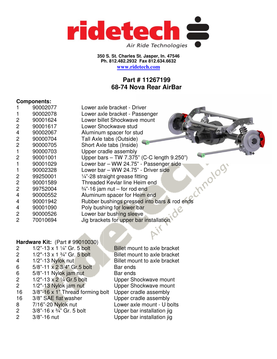 Ridetech 11267199 User Manual | 7 pages