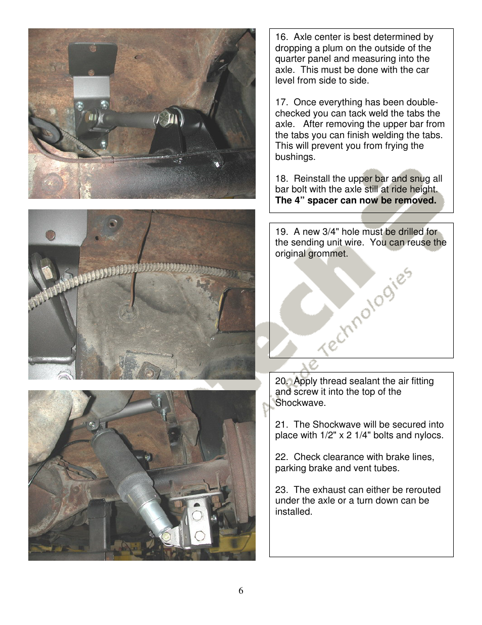 Ridetech 11257199 User Manual | Page 6 / 8