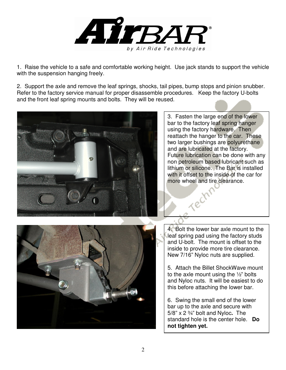 Ridetech 11177199 User Manual | Page 2 / 8