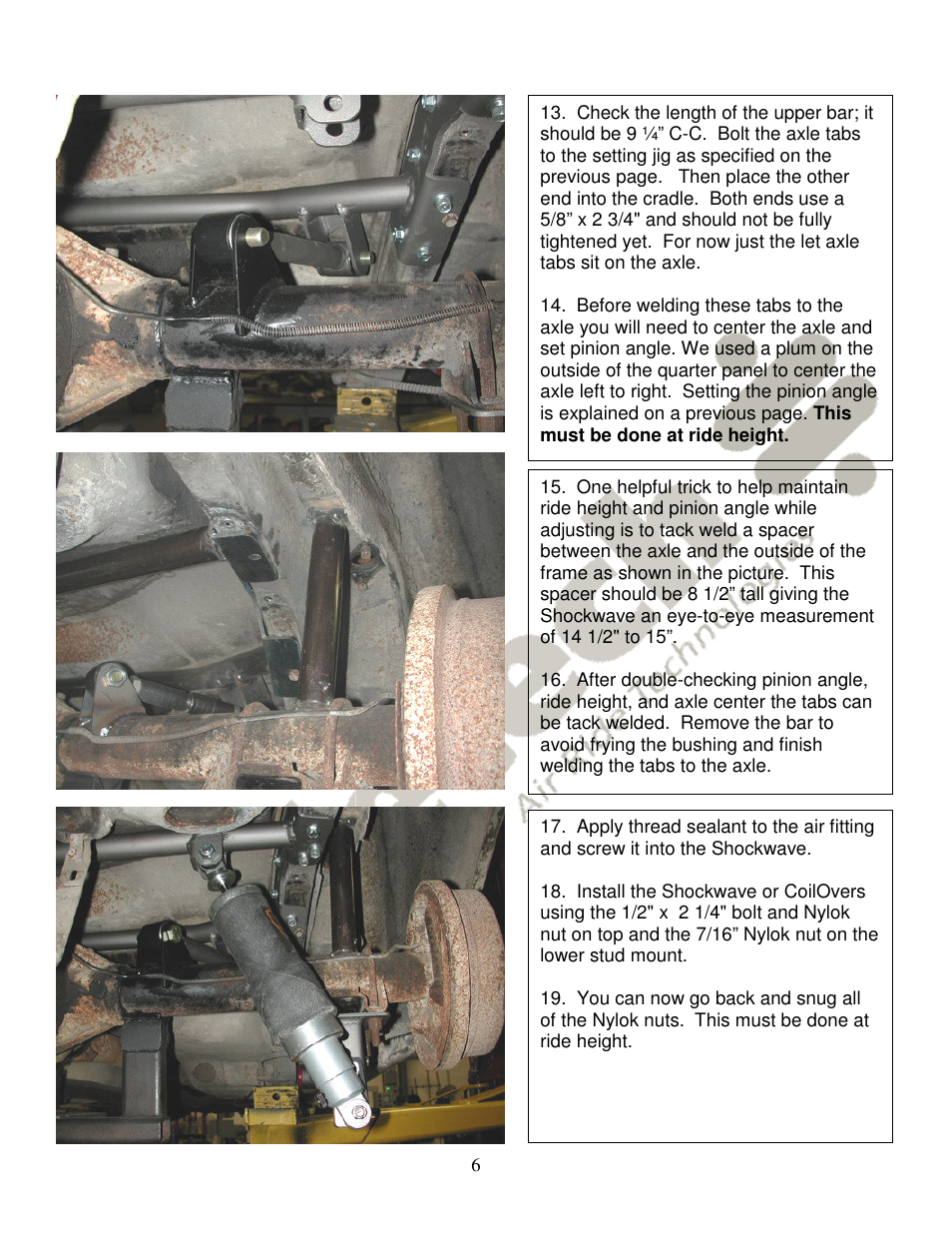 Ridetech 11167199 User Manual | Page 6 / 7