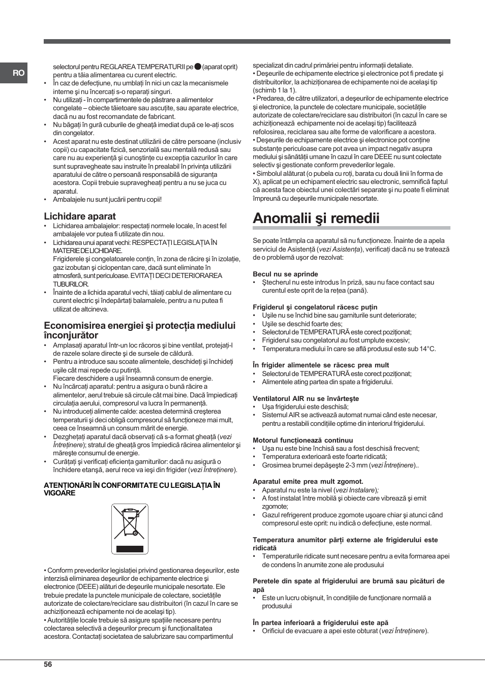 Indesit BIAA 1x xx xx User Manual | Page 56 / 72