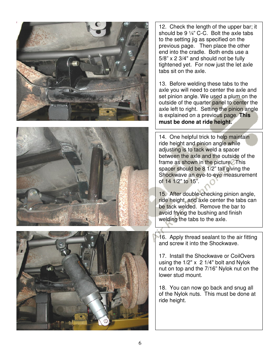 Ridetech 11167197 User Manual | Page 6 / 7