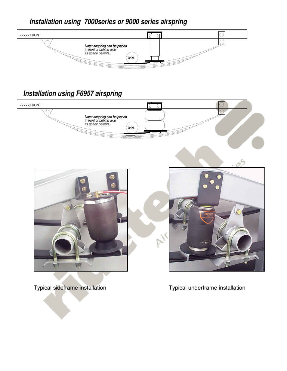 Installation using f6957 airspring | Ridetech 19003002 User Manual | Page 3 / 4