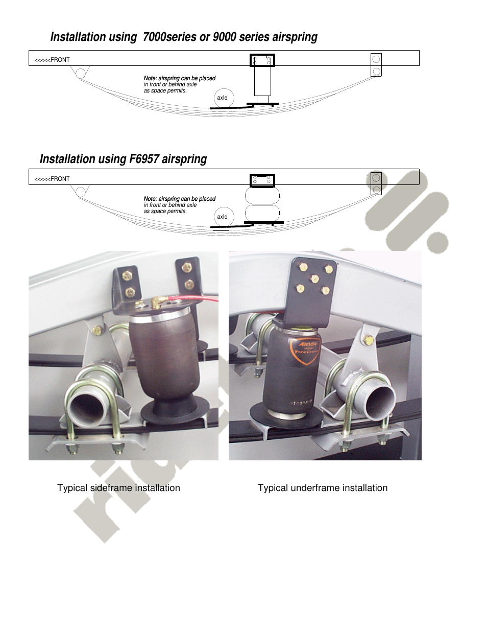Installation using f6957 airspring | Ridetech 19002005 User Manual | Page 3 / 4