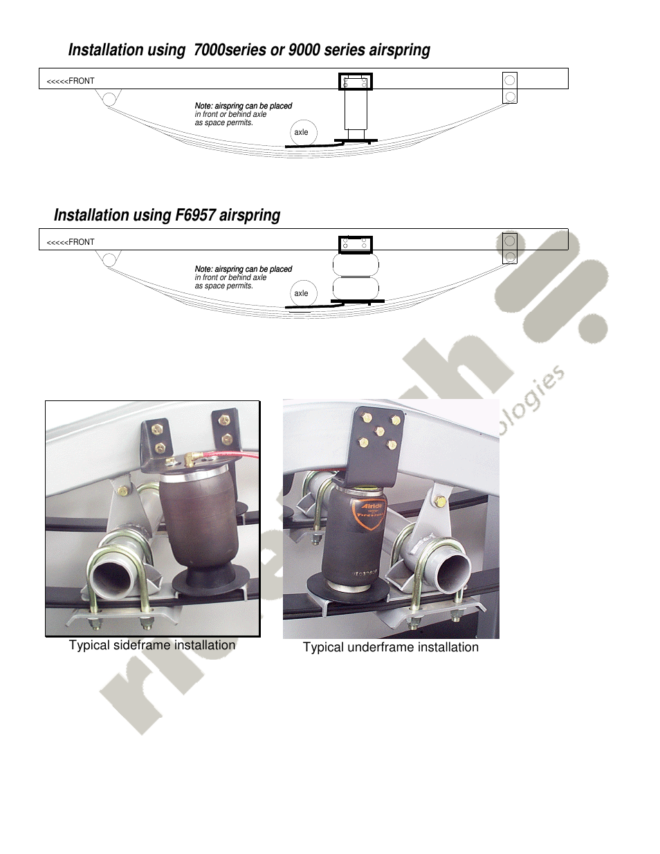 Installation using f6957 airspring | Ridetech 19002002 User Manual | Page 3 / 4