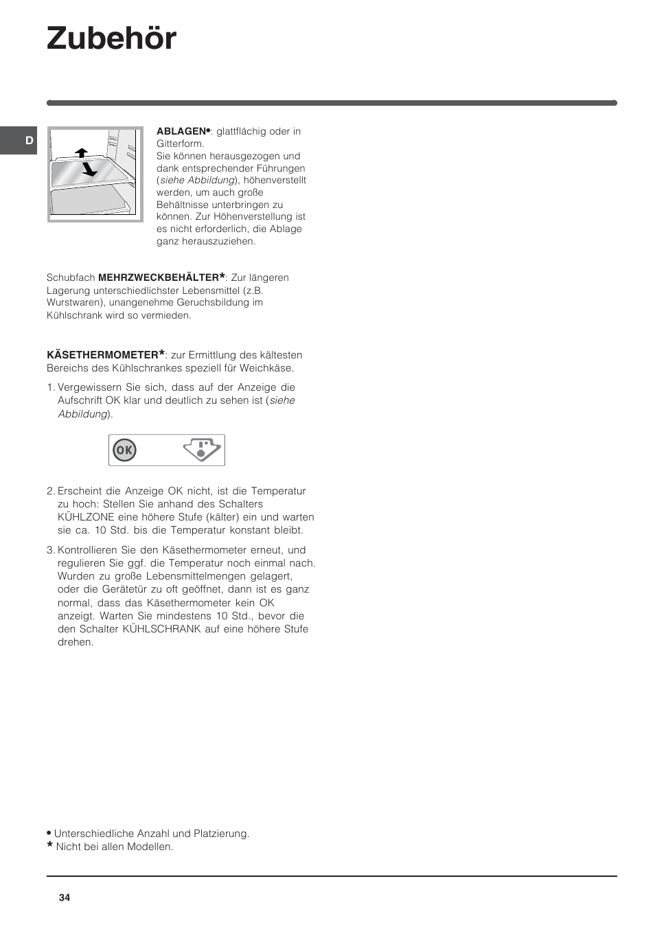 Zubehör | Indesit BAAN 14 X User Manual | Page 34 / 80