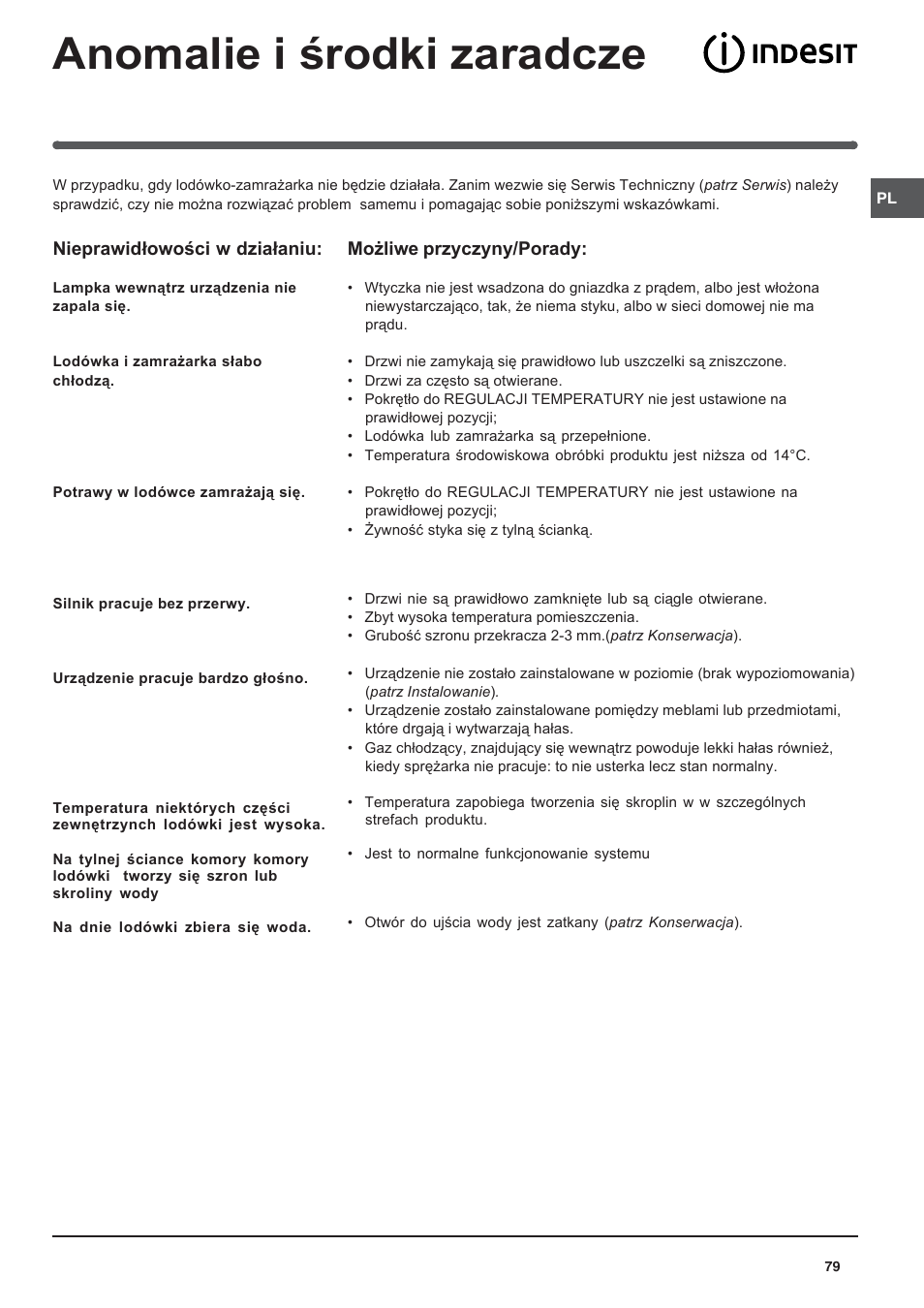 Indesit BAAN 14 X User Manual | Page 79 / 80