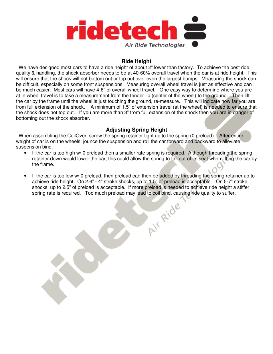 Ridetech 11326110 User Manual | Page 5 / 6