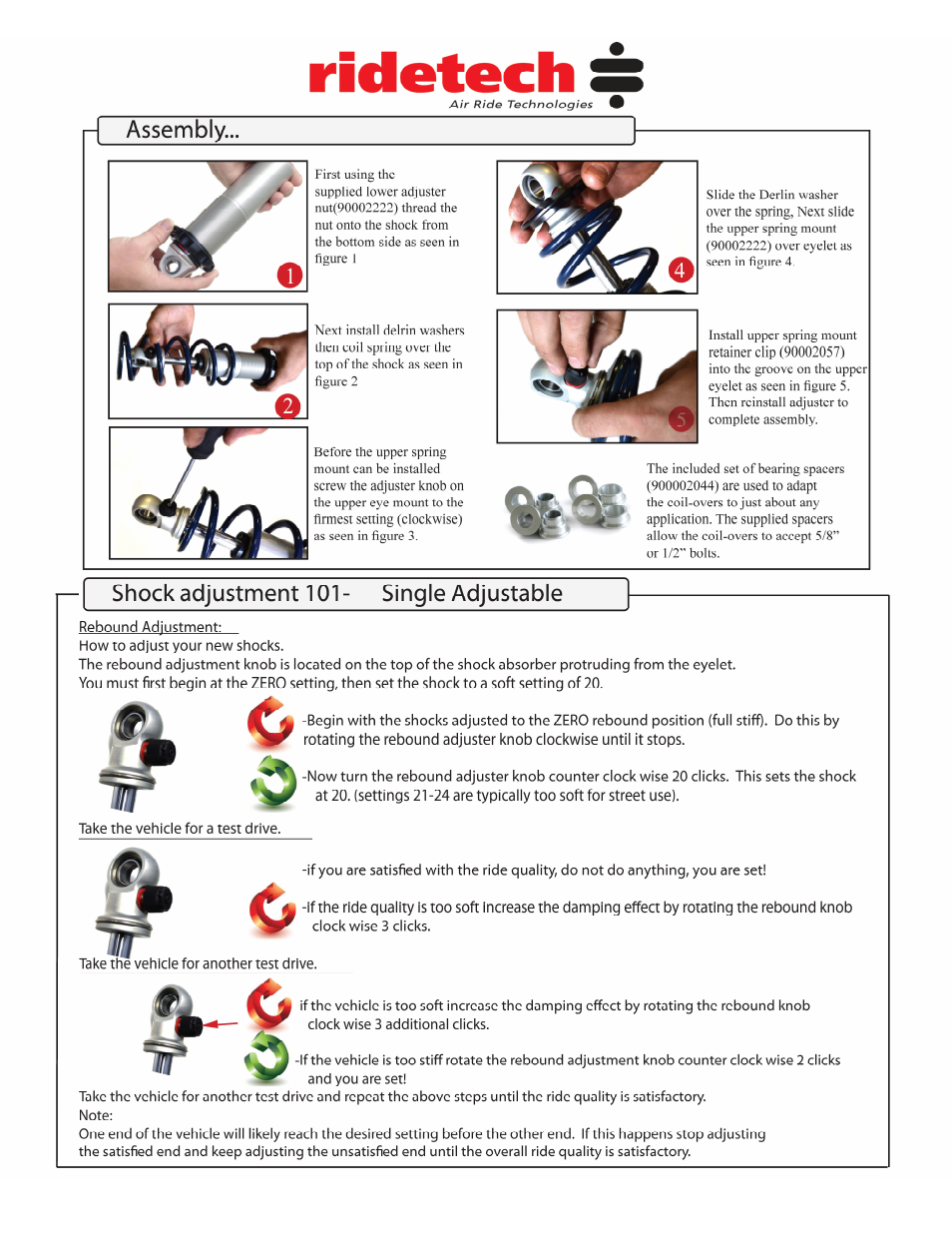 Ridetech 11326110 User Manual | Page 6 / 6